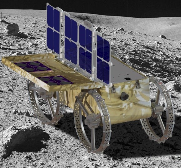 CubeRover on lunar surface